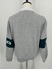 NFL Philadelphia Eagles Rugby Sweatshirt Small Size 95192123 Light Heather Grey