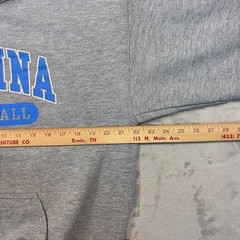 Carolina Football Hoodie Size Large Grey Gildan Heavy Blend Pullover Sweatshirt