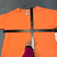 Jockey Sweatshirt Mens Medium Orange Rayon Stretch Side Slit Cozy Fleece Lined