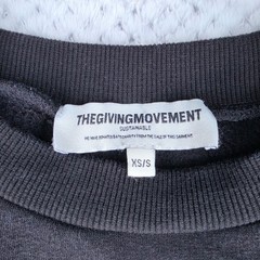 The Giving Movement Colorblock Sweatshirt Mens XS/S Black Oversize Sustainable