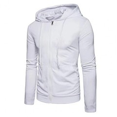 Autumn Men Sweatshirts Long Sleeve Jacket Hoodie Zipper Closure Jacket Male Hood