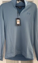 NWT Under Armour Storm 1/4 Zip Golf Pullover Sweatshirt Blue Smoke RV $75 Men S