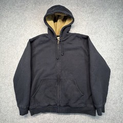 L.L. Bean Hoodie Mens L Black Katahdin Iron Works Sherpa Lined Full Zip Heavy