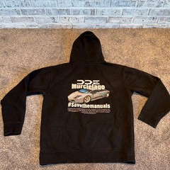 Daily Driven Exotics DDE x PFS Mens Black Hoodie Save The Manuals Size Medium
