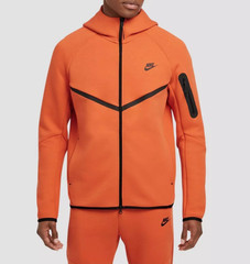 Nike Tech Fleece Windrunner Hoodie Coral Orange Black HV0949-846 Mens 🍊NEW