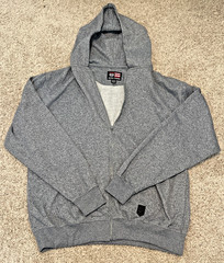 Phat Farm Hoodie Men’s L Gray Full Zip Sweatshirt Y2K Streetwear 90s Hip Hop