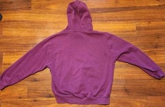 NIKE Hoodie Mens L Large Sweatshirt Dark Plum Embroider Swoosh Logo Spellout VTG