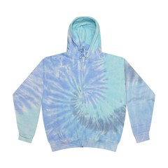 Tie Dye Zip Up Hoodies, Adult S to XXXL 80% Cotton, L/S, Pockets, Zipper