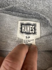 Retro Reverse Stitch Cotton Polyester Cotton Hanes Sweatshirt Sz Small Gray