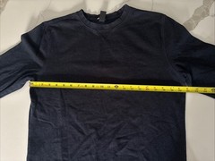 Basic H&M Men’s Navy Blue Knit Crew Neck Pullover Sweatshirt Long Sleeve Medium