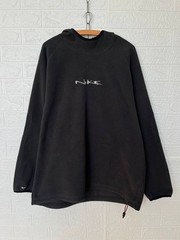 Vintage Nike Y2K Fleece Hoodie Center Spellout Logo Black Men XL