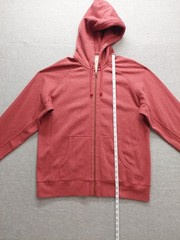 Old Navy Basic Issue Men Hoodie XL Red Full Zip Raglan Sleeve Pockets Casual