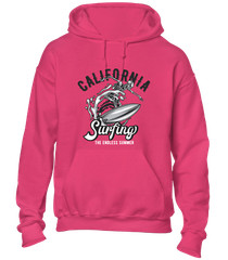 CALIFORNIA SURFING HOODY HOODIE SURFER SURFBOARD SUMMER HOLIDAY CLOTHING TOP