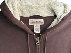 LL Bean Katahdin Iron Works Hoodie Mens XL Sherpa Lined Jacket Brown Vintage 90s