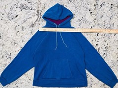 Vintage MacGregor Hoodie Mens Large Blue Purple Thermal Lined Sweatshirt 90s