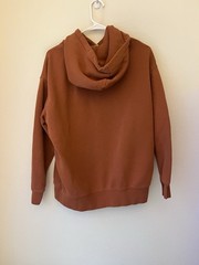 Modern Nike Center Swoosh Burnt Orange Hoodie Sweatshirt (S)
