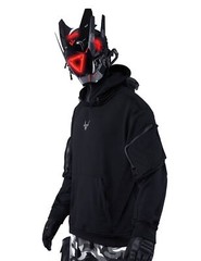 Niepce Unisex X-2 Pullover Black Techwear Hoodie Urban Streetwear Sweatshirt