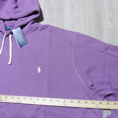 POLO RALPH LAUREN Mens 4XLT 4XL TALL HOODIE TEA ROSE PURPLE COTTON FLEECE
