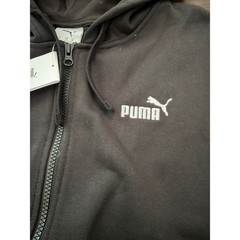 Puma ESS Comfort Full-Zip Hoodie Mens XL Black Fleece Sweatshirt 682408 01