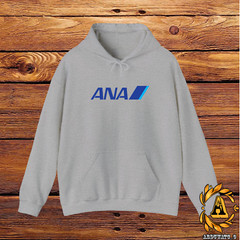 All Nippon Airways ANA Logo Hoodie Sweatshirt Black/Navy/White/Sport Grey S-5XL