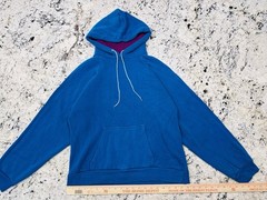 Vintage MacGregor Hoodie Mens Large Blue Purple Thermal Lined Sweatshirt 90s