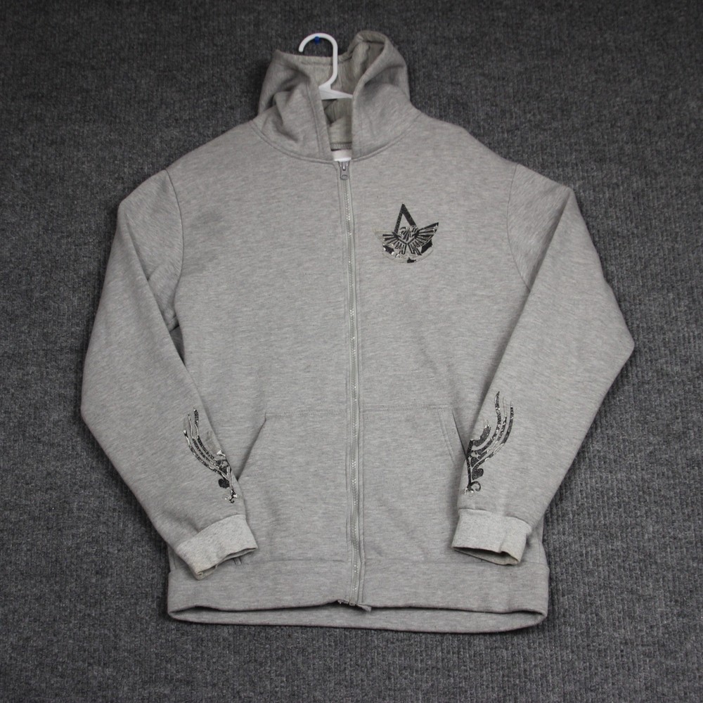 Assassins Creed Unity Full Zip Hoodie Men’s Graphic Print Gray Sweatshirt
