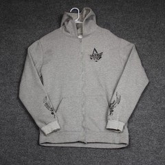 Assassins Creed Unity Full Zip Hoodie Men’s Graphic Print Gray Sweatshirt