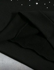 New Luxury Men Women Diamond Rhinestones Fashion Black Hoodie High Quality