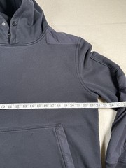 Brunt Levin Hoodie Mens XL Black Heavyweight Workwear Pullover Pocket Snap