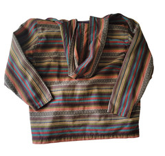 The Territory Ahead Men’s XXL Cotton Striped Pullover Hoodie Aztec Multicolor