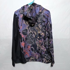 Skeletons Hooded Sweatshirt Size Large With Vibrant Multi-Color Graphic Design