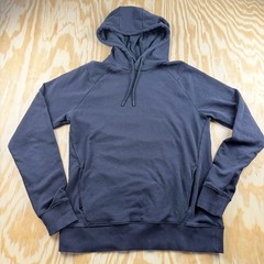Gymshark Mens Pullover Hoodie Gray Raglan Graphic Logo Sweatshirt Size Small