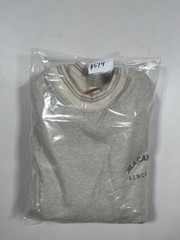 Macanudo Classics Sweatshirt Mens Large Gray Waffle Knit Crewneck Pullover Logo
