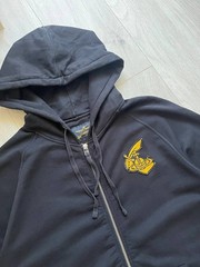 Vivienne Westwood Anglomania Black Zip Hoodie Yellow Orb Sword Logo Size XL