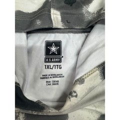 US Army Mens Gray Digital Camo Performance Hoodie Long Sleeve Shirt 1XL