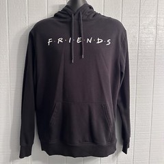 Friends TV Show Black Hoodie Long Sleeve Divided Men’s Women’s Unisex Size Large