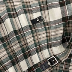Vintage Meigle Kilt Pleated Wool Skirt Scotland Multicolored Plaid Size 14