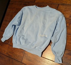 PURPLE BRAND Men’s Sky Blue Heavy Cotton Sweatshirt Size Medium