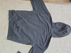 Nike Sportswear Hoodie Black Pink Swoosh Graphic Print Size Small Made Egypt