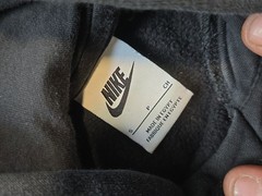 Nike Sportswear Hoodie Black Pink Swoosh Graphic Print Size Small Made Egypt