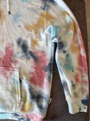 feat Tie-Dye Pullover Hoodie 2XL Multicolor Fleece Drawstring Kangaroo Pocket