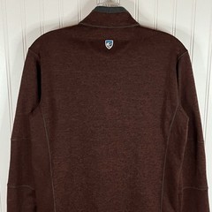KUHL Men’s Medium Deep Red Knit Fleece RYZER Quarter Zip