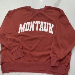 Montauk Graphic Print Pullover Sweatshirt Crew Neck Women’s Med Spring/Summer