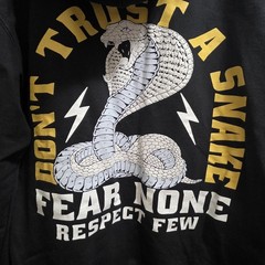 VSTR Modern Nomad’s Fear None Respect Few Snake Cobra Hoodie Sweatshirt Large