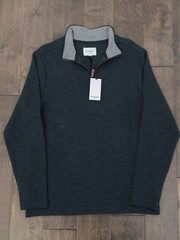 NWT Goodfellow & Co Mens Green Quarter Zip Pullover Size Small Cotton Blend