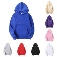 US Mens Long Sleeves Drawstring Plain Hooded Sweatshirt Pullover Hoodie Top