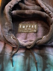 Empyre Tie Dye Festival Hoodie Sweatshirt – Size S – Teal Green Purple Tie Dye