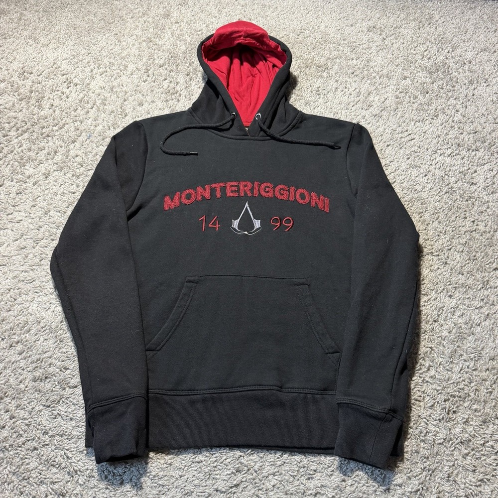 Assassins Creed Monteriggioni Hoodie 2011 Medium Black Mens Video Game Promo