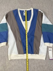 Vintage 80s Teddi Sport Colorblock Windbreaker Pullover NWT Made USA Women M