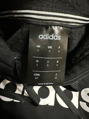 Adidas Essentials 3-Stripes Hoodie Legend Ink/White Small Q7